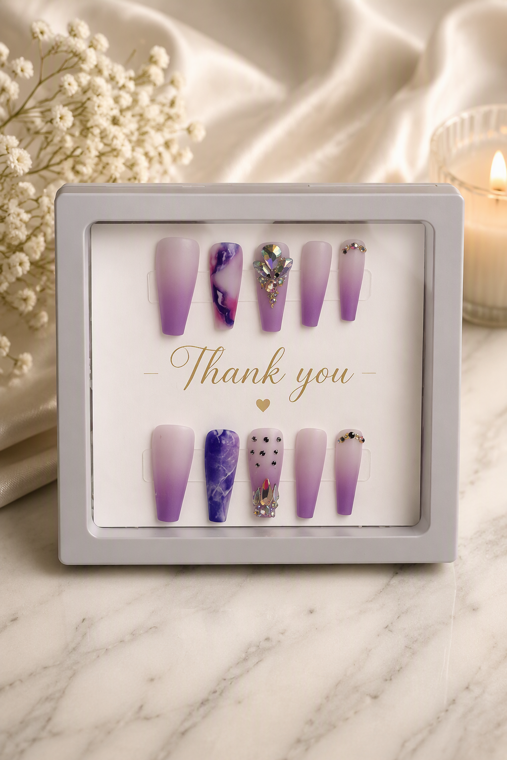 Amethyst Aura Press-On Nails