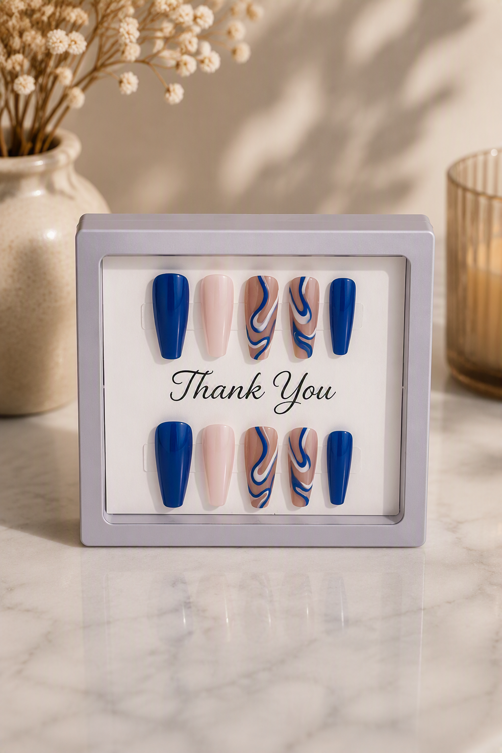 Cobalt Current Press-On Nails