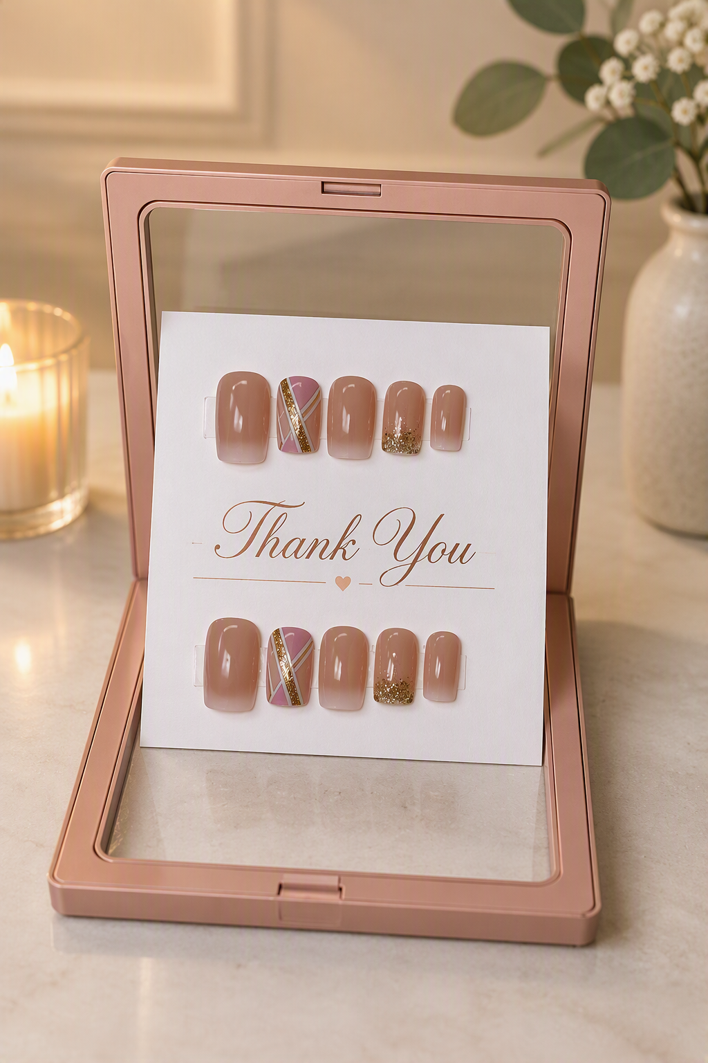 Rose Gold Reverie Press-On Nails