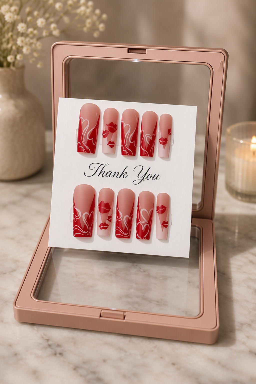Velvet Kisses press-on nails