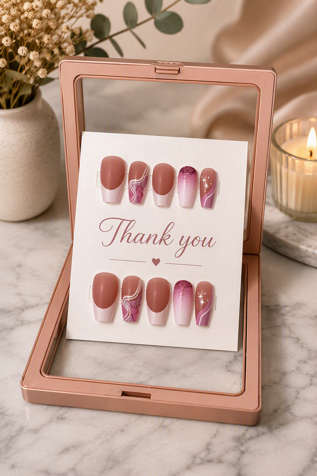 Stardust Blush Press-On Nails
