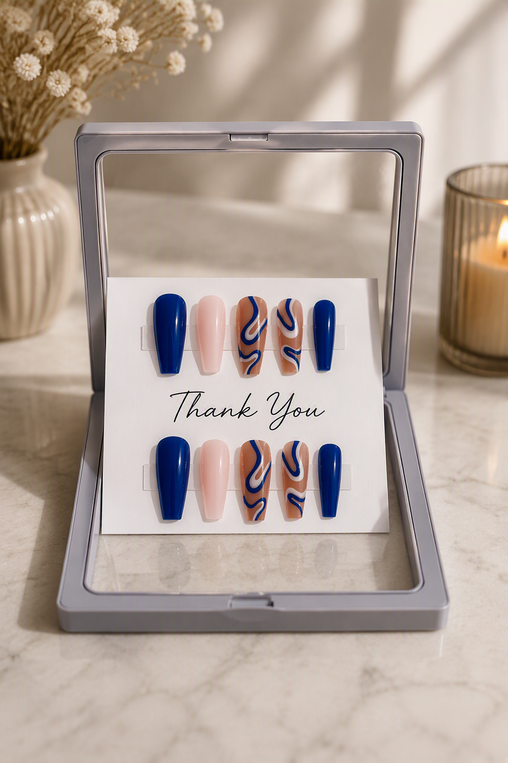 Cobalt Current Press-On Nails