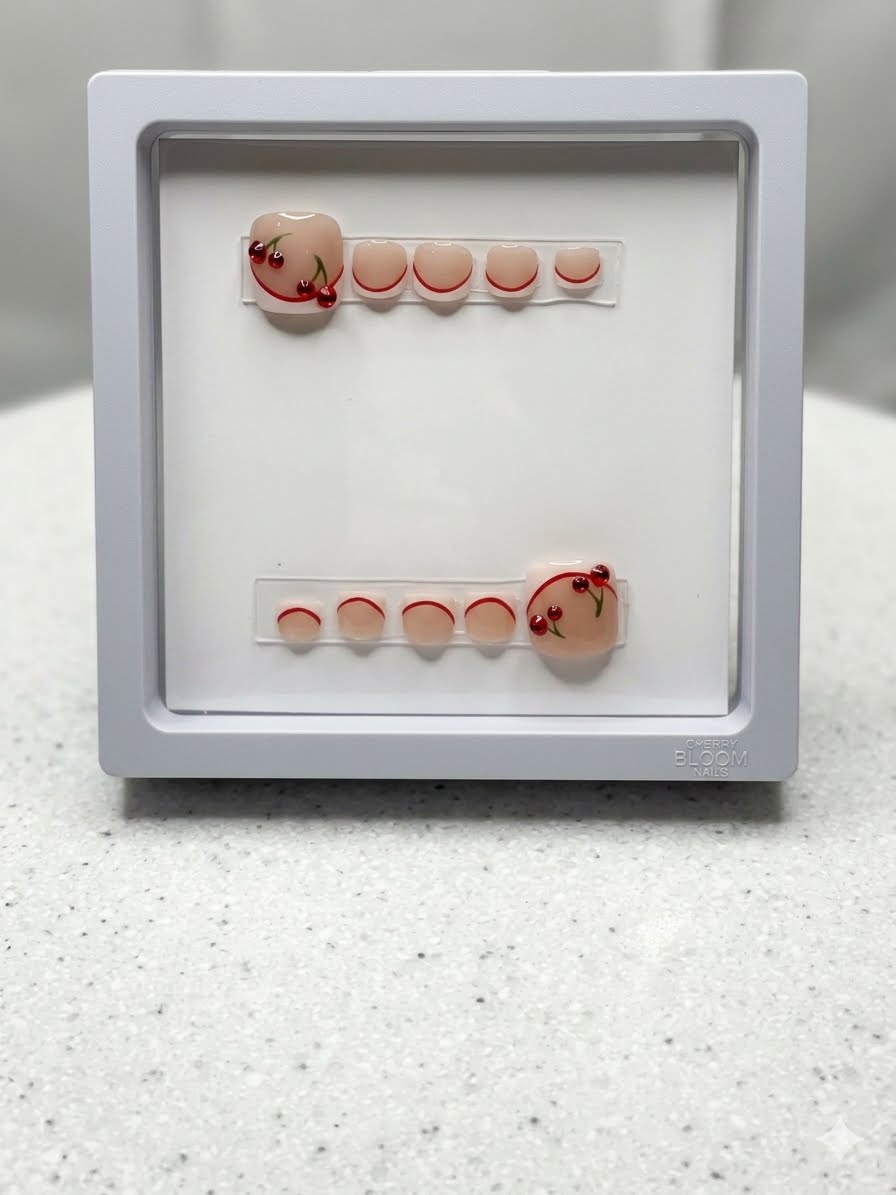Forbidden Cherry Bundle – Press-On Nails & Toes