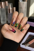 Neon Nightmares Coffin Press-On Nails — Long Length