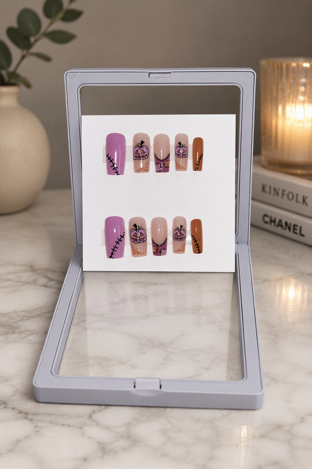 Pastel Pumpkin Patch Press-On Nails