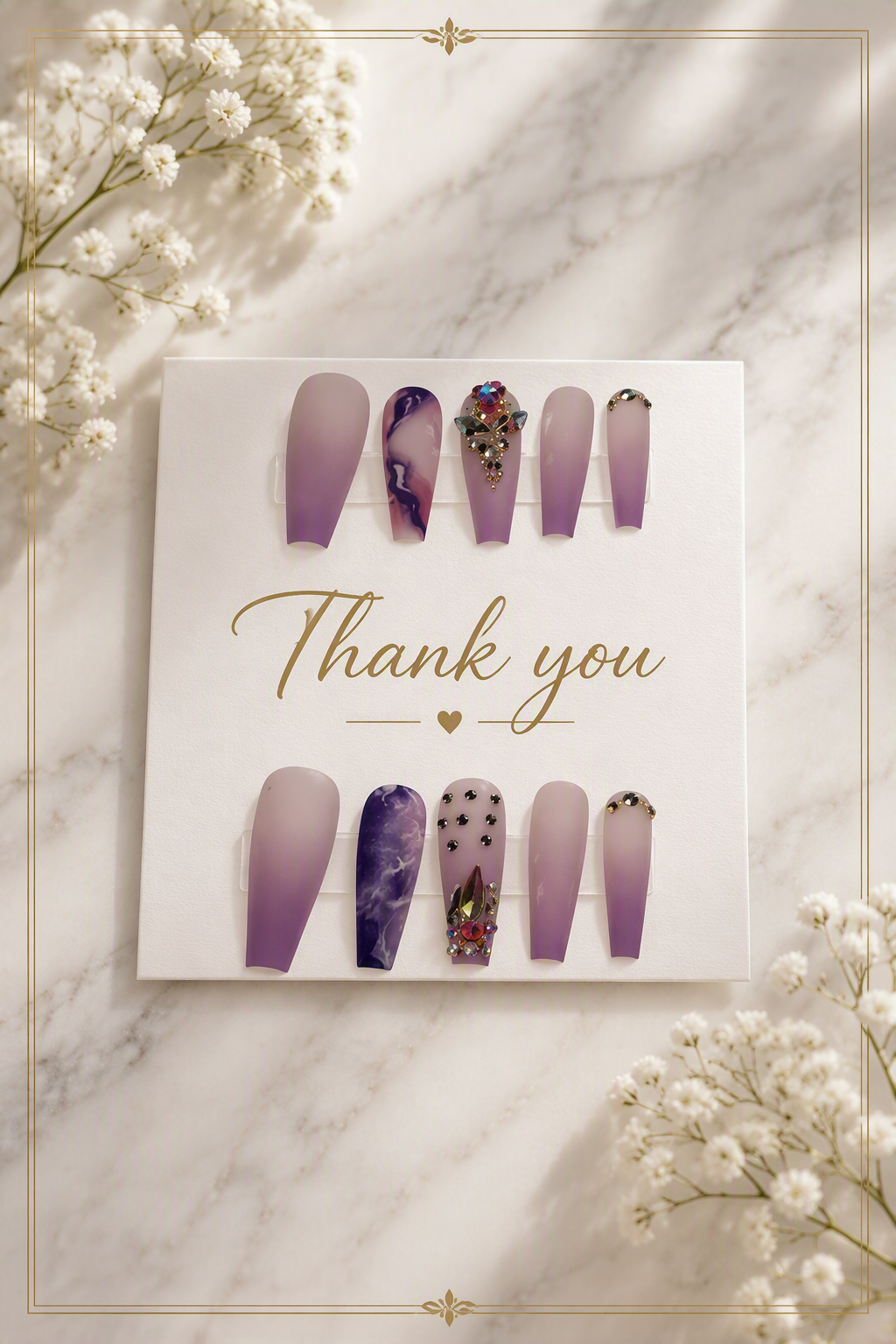Amethyst Aura Press-On Nails