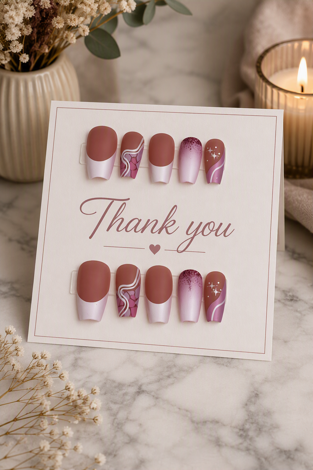 Stardust Blush Press-On Nails