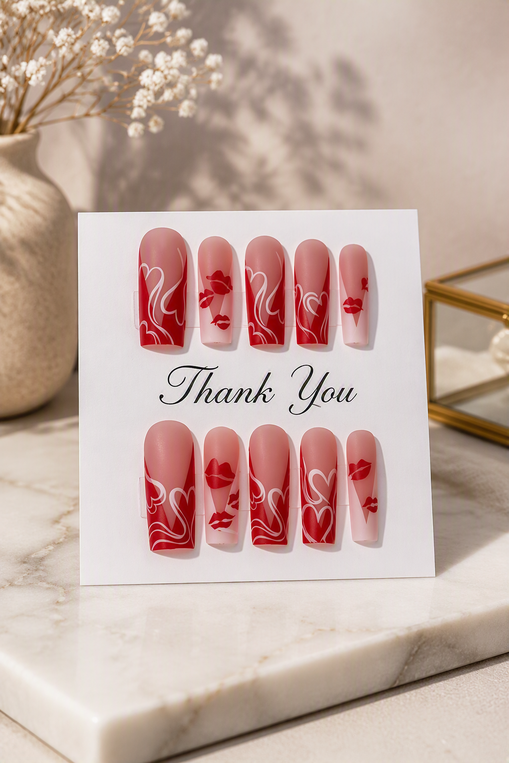Velvet Kisses press-on nails