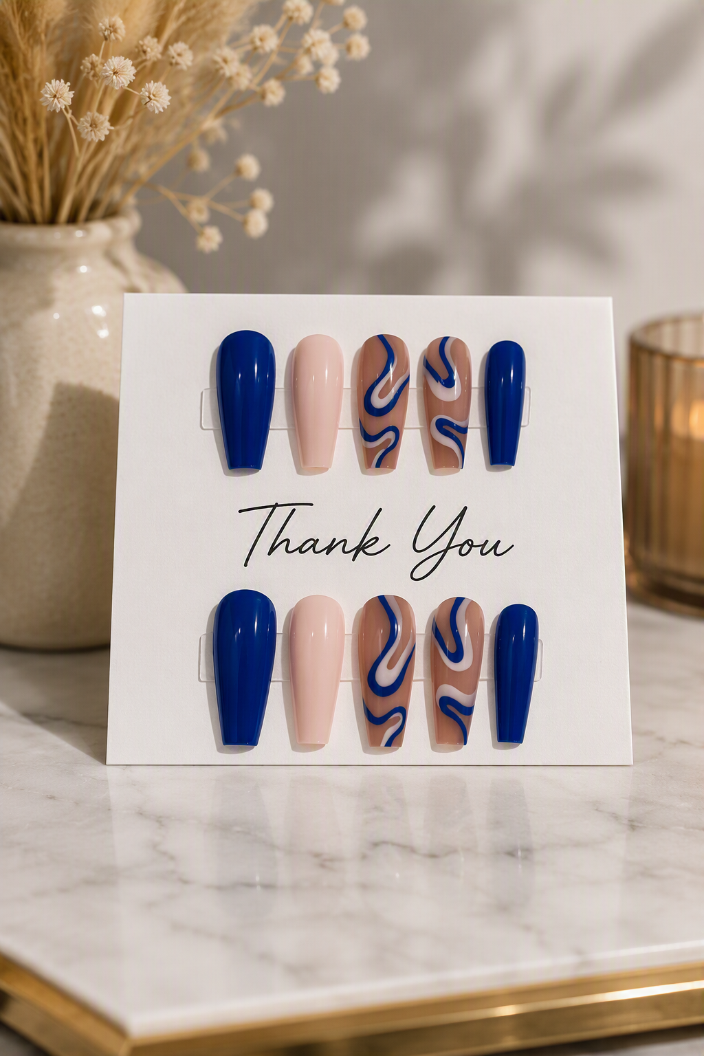 Cobalt Current Press-On Nails