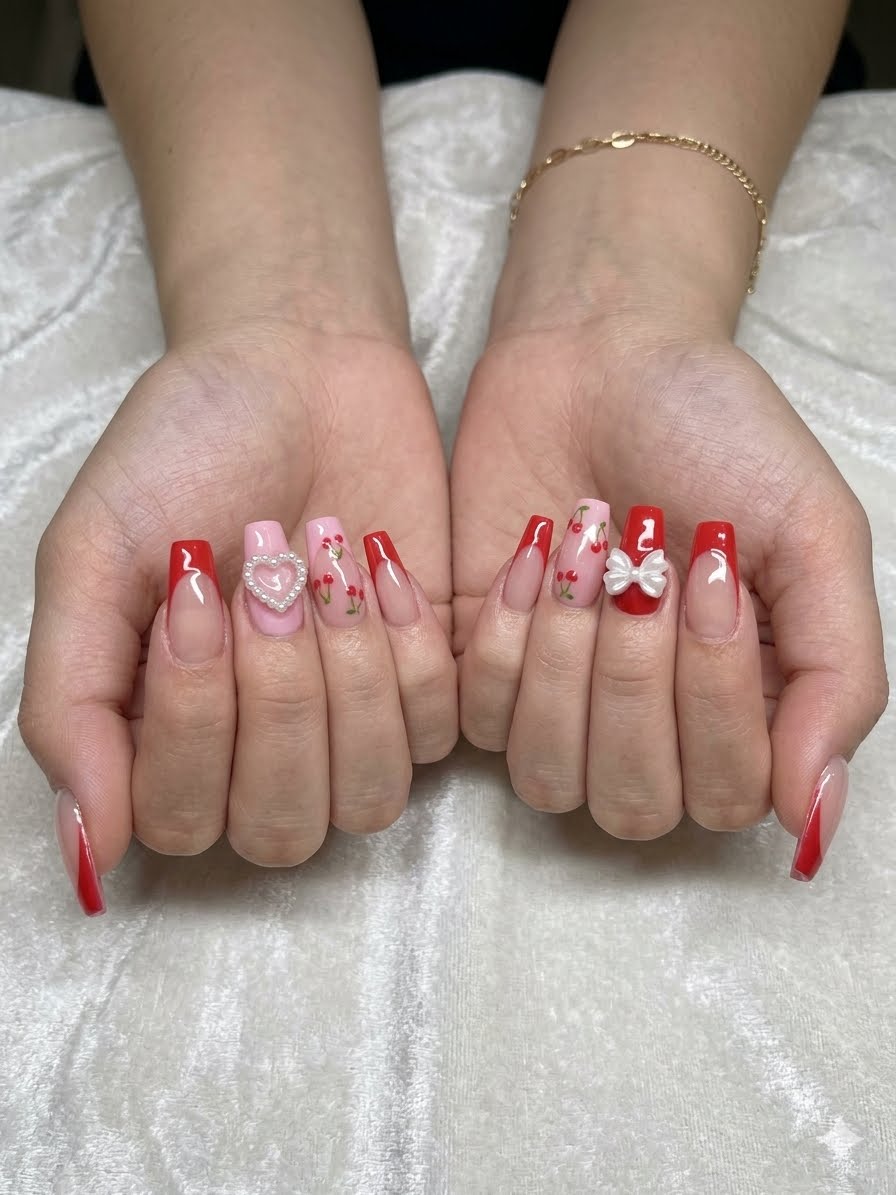 Cherry Heiress Press-On Nails