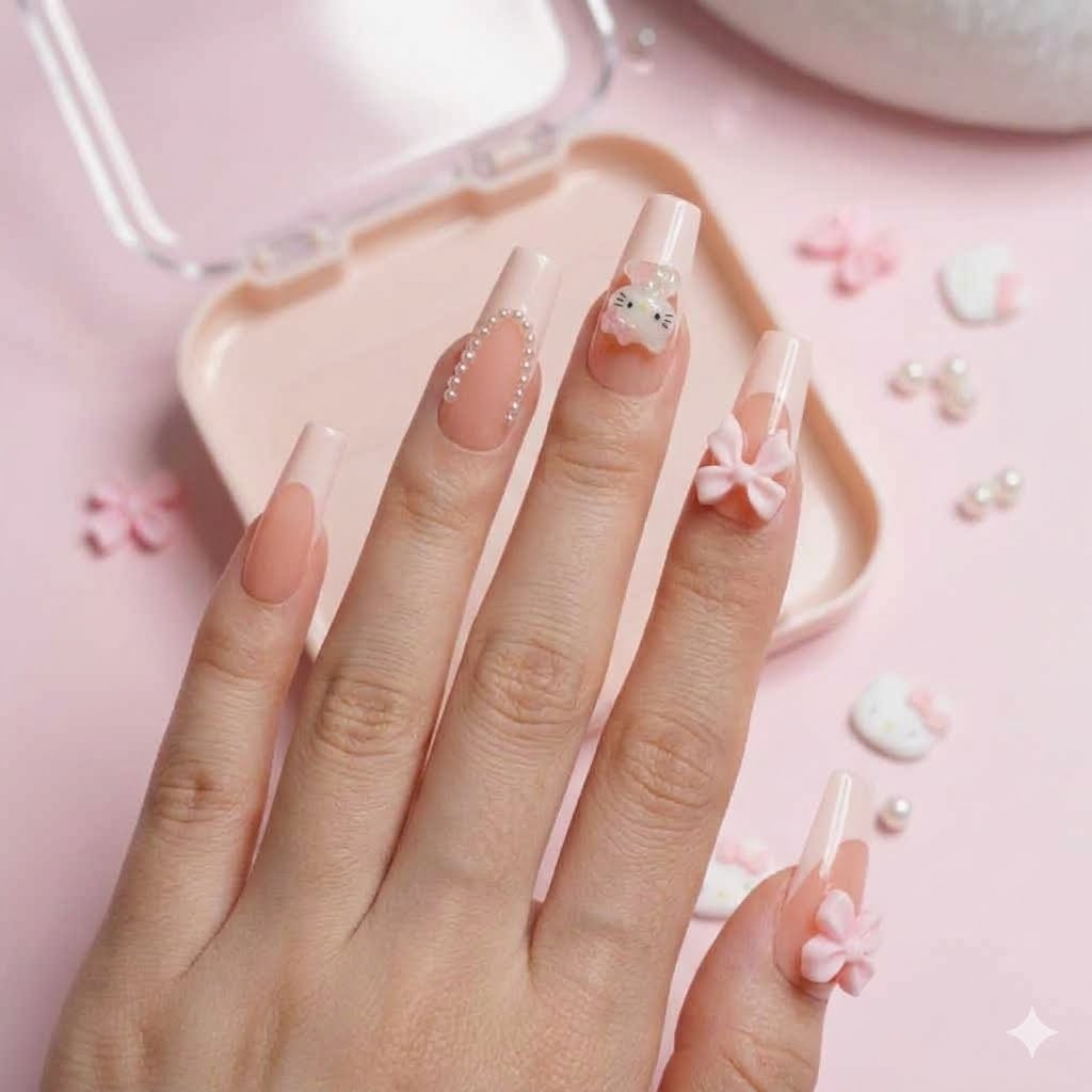Hello Kitty Kawaii Press-On Nails 