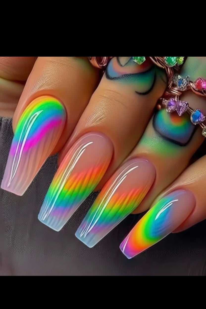 Over The Rainbow Press-On Nails