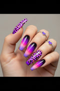 Midnight Leopard Ombré Press-On Nails