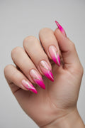 Crimson Swirl Glitter Press-On Nails