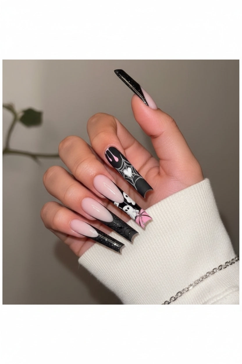 Gothic Glam Halloween Press-On Nails
