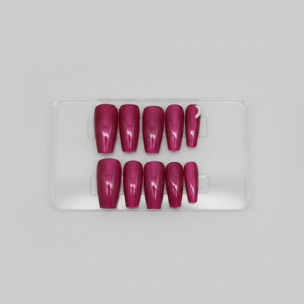 Pink Prism Cat Eye Press-On Nails