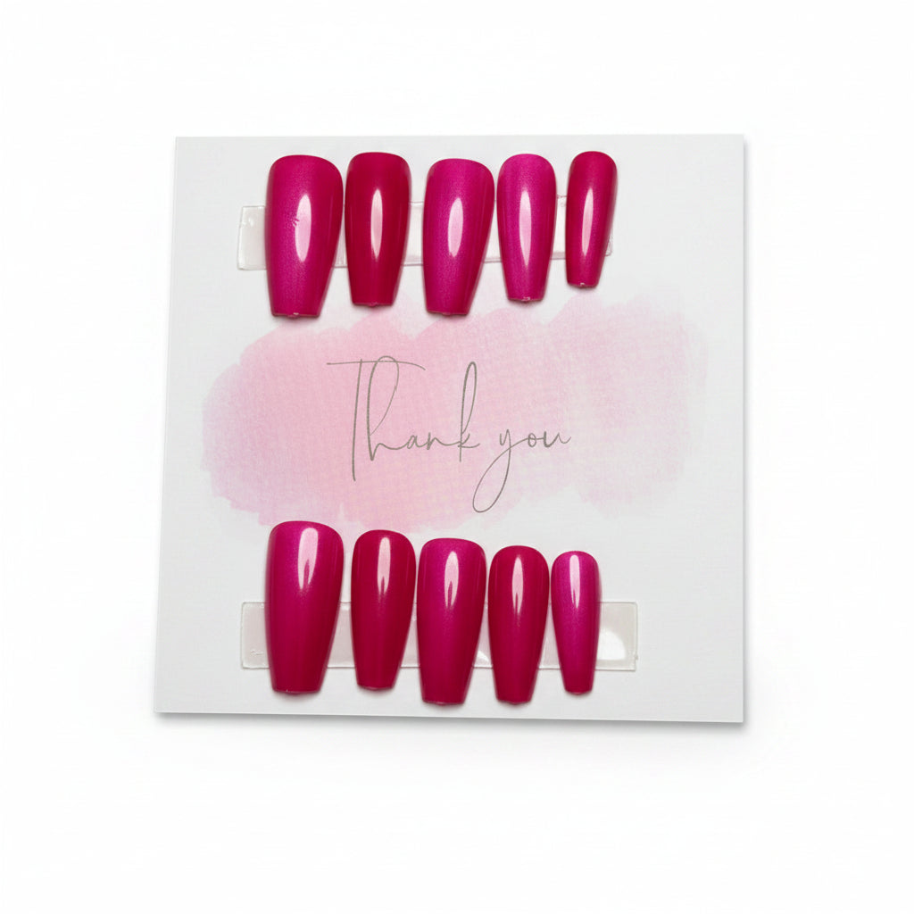 Pink Prism Cat Eye Press-On Nails
