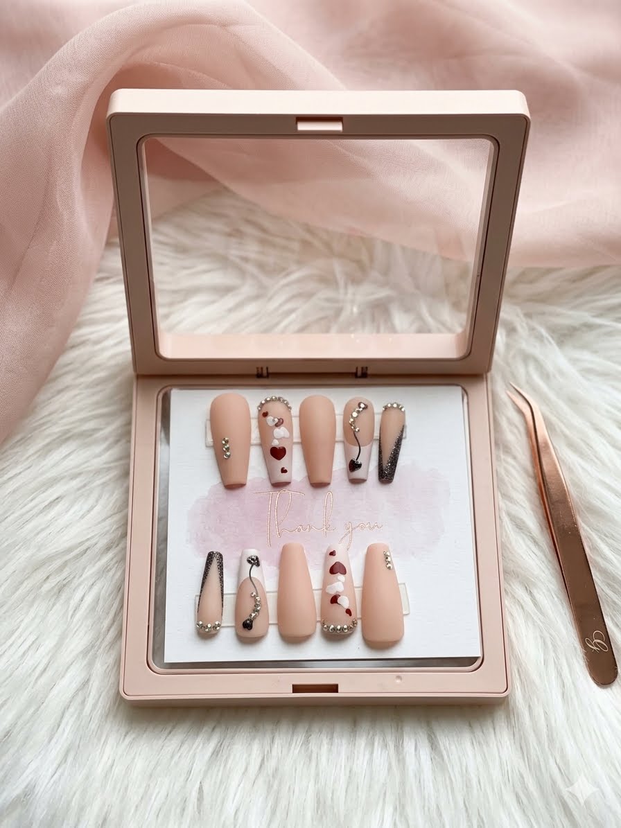 Heartstrings Press-On Nails