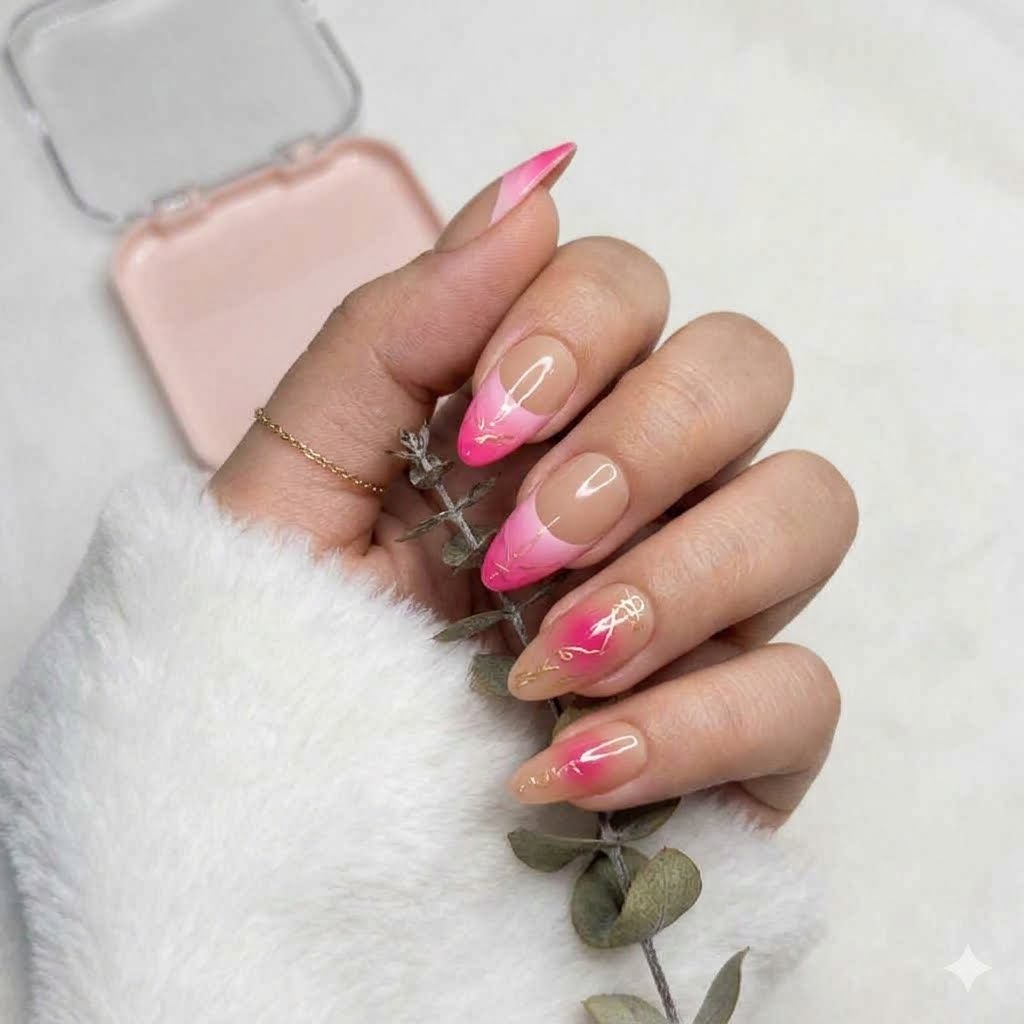 Pink Ombre Almond Press