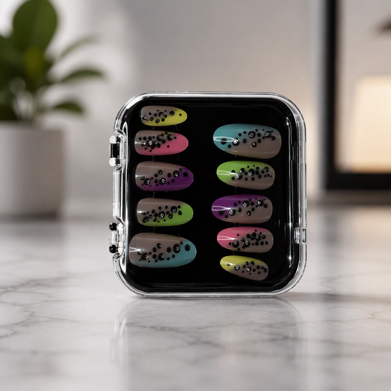 Midnight Nebula Press-On Nails – closed case