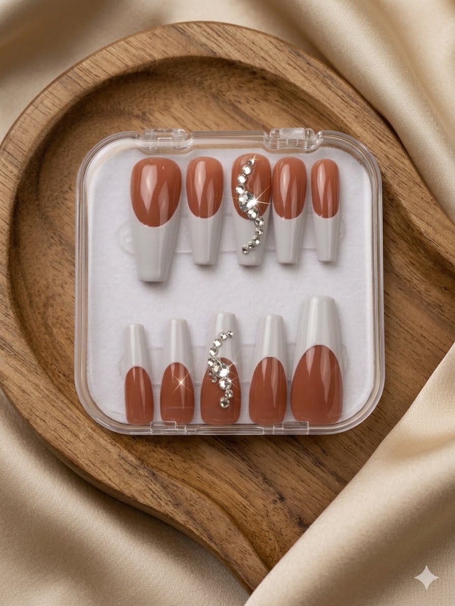 Crystal Cascade Press-On Nails