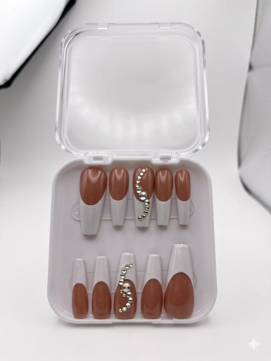 Crystal Cascade Press-On Nails