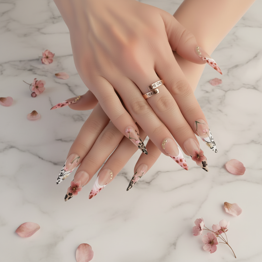 Floral Leopard Luxe Press-On Nail Set