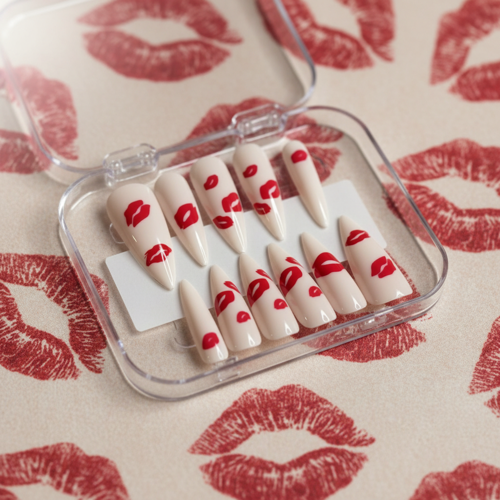 Kiss Me Lips Press-On Nail Set