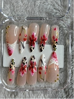 Floral Leopard Luxe Press-On Nail Set