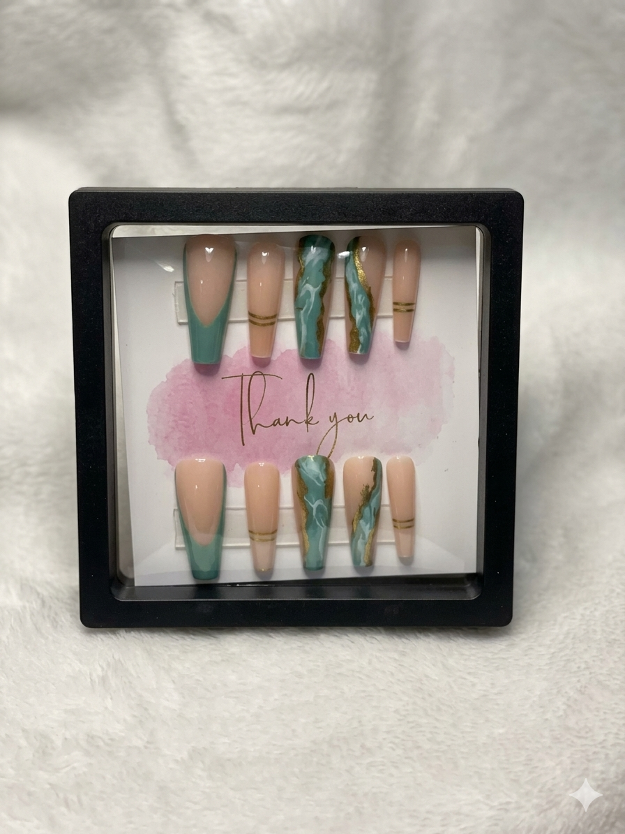Jade Tide Press-On Nails