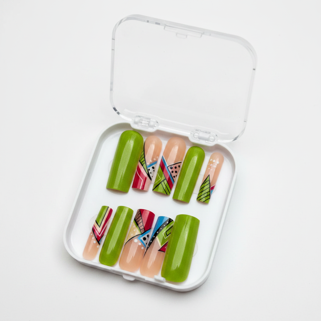 Graphic Art Press-On Nails 