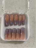 Purple Ombre French Tip Press-On Nail Set