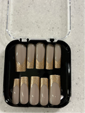 Gold Glitter French Tip Press-On Nail Set