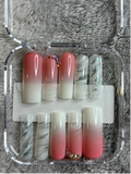 Blush Marble Ombré Press-On Nail Set