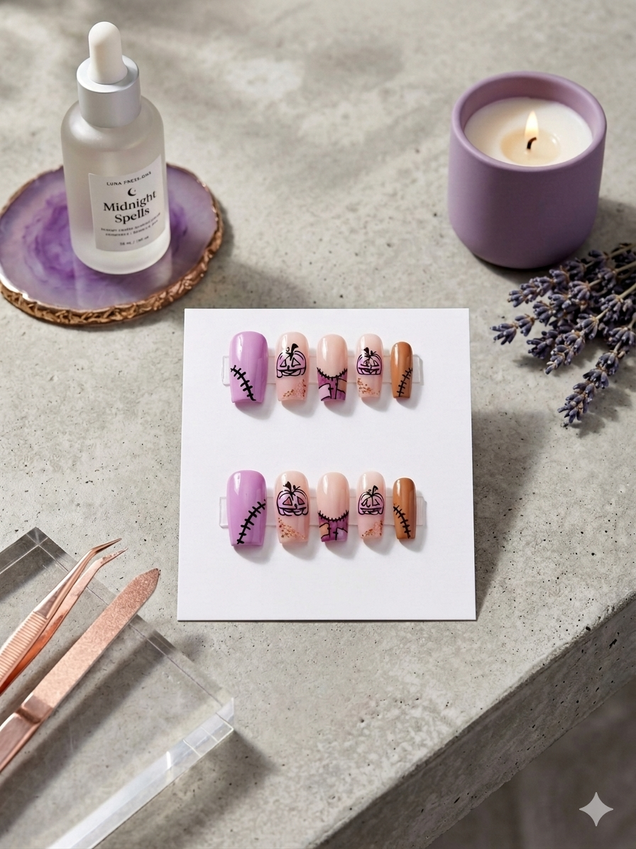 Pastel Pumpkin Patch Press-On Nails