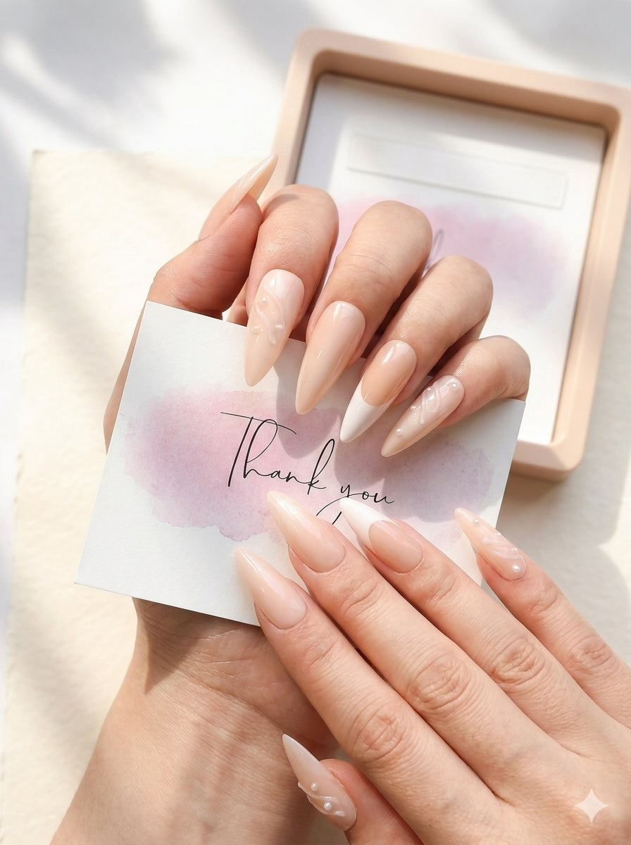 Pearls & Promises Press-On Nail Set