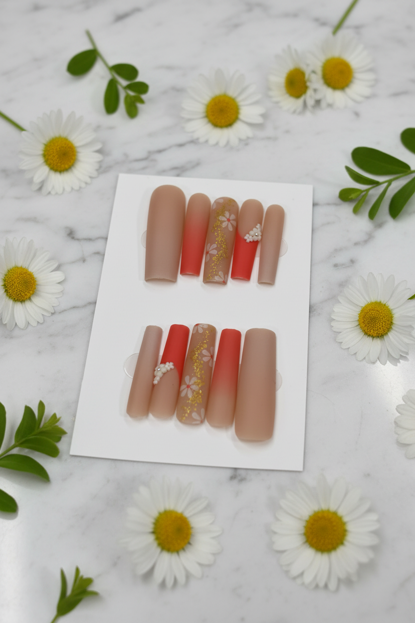 Daisy Ombré Press-On Nails