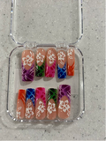 Tropical Hibiscus Multi-Color Press-On Nail Set