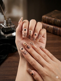 Web of Elegance Halloween Press-On Nails – Short