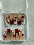 Be Mine Valentine Heart & Lips Press-On Nail Set