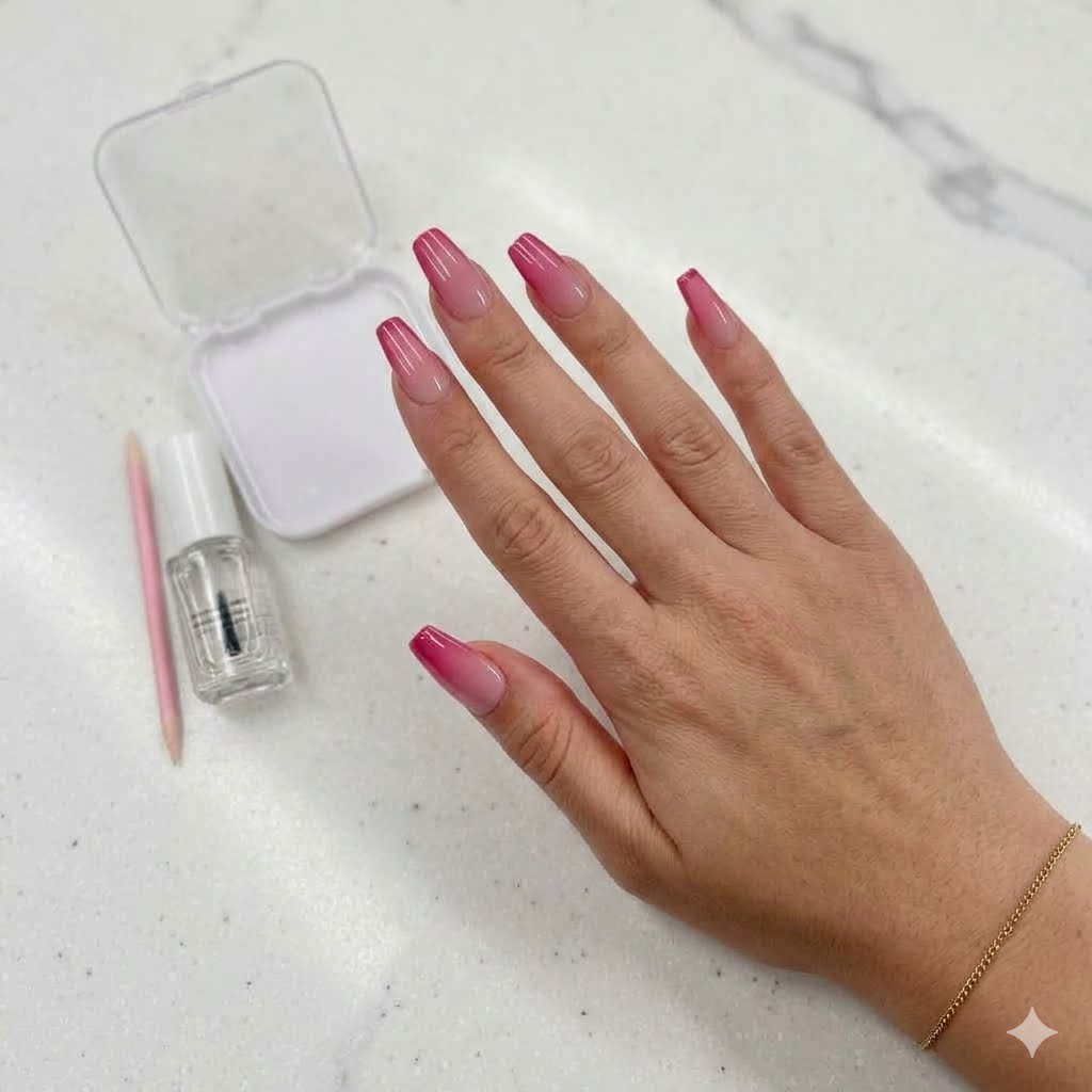Pink Ombré Press-On Nails