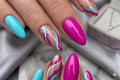 Marble Swirl Almond Press-On Nails 