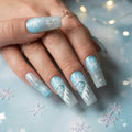 Snowflake Soirée Press-On Nails — Medium